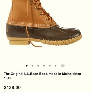 Worn one season, good shape L.L. Bean boot, size 8. Tan/Brown